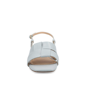 TABATHA LOW BLOCK HEELS IN VEGAN LEATHER - Blue