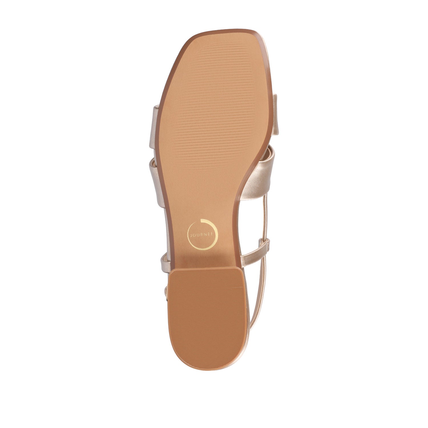 TABATHA LOW BLOCK HEELS IN VEGAN LEATHER IN WIDE - Champagne