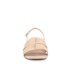 TABATHA LOW BLOCK HEELS IN FAUX LEATHER IN WIDE