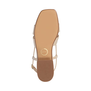 TABATHA LOW BLOCK HEELS IN VEGAN LEATHER IN WIDE - Nude