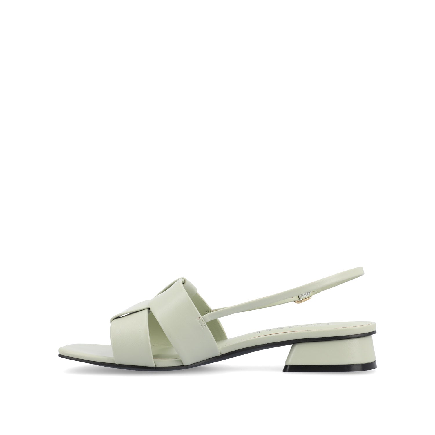 TABATHA LOW BLOCK HEELS IN FAUX LEATHER IN WIDE