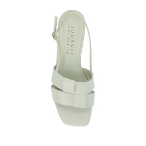 TABATHA LOW BLOCK HEELS IN VEGAN LEATHER IN WIDE - Sage