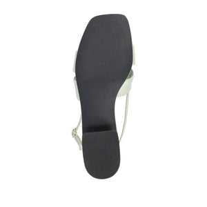 TABATHA LOW BLOCK HEELS IN VEGAN LEATHER IN WIDE - Sage