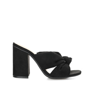 TABITHEA HEELED SANDALS IN FAUX SUEDE