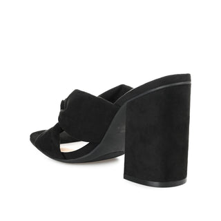 TABITHEA HEELED SANDALS IN FAUX SUEDE