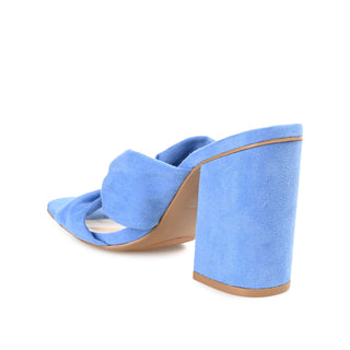 TABITHEA HEELED SANDALS IN FAUX SUEDE