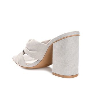 TABITHEA HEELED SANDALS IN FAUX SUEDE