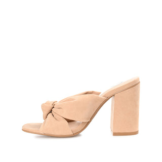 TABITHEA HEELED SANDALS IN FAUX SUEDE