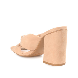 TABITHEA HEELED SANDALS IN FAUX SUEDE