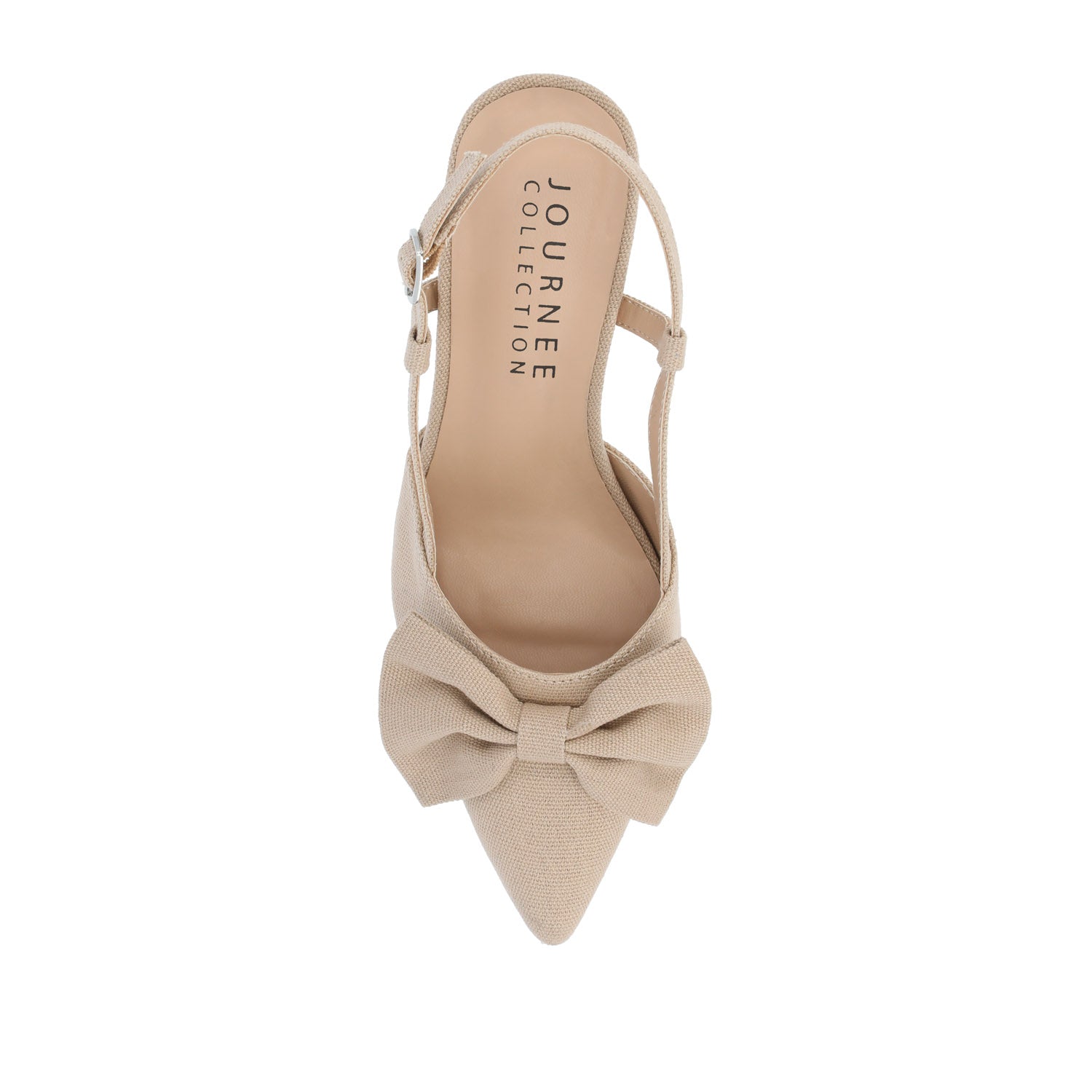 TAILYNN BLOCK PUMP HEELS IN WIDE - Tan Beige Fabric