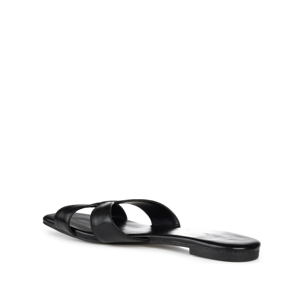 TALEESA SLIDE SANDALS IN FAUX LEATHER