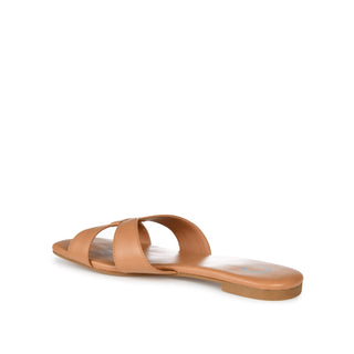 TALEESA SLIDE SANDALS IN FAUX LEATHER