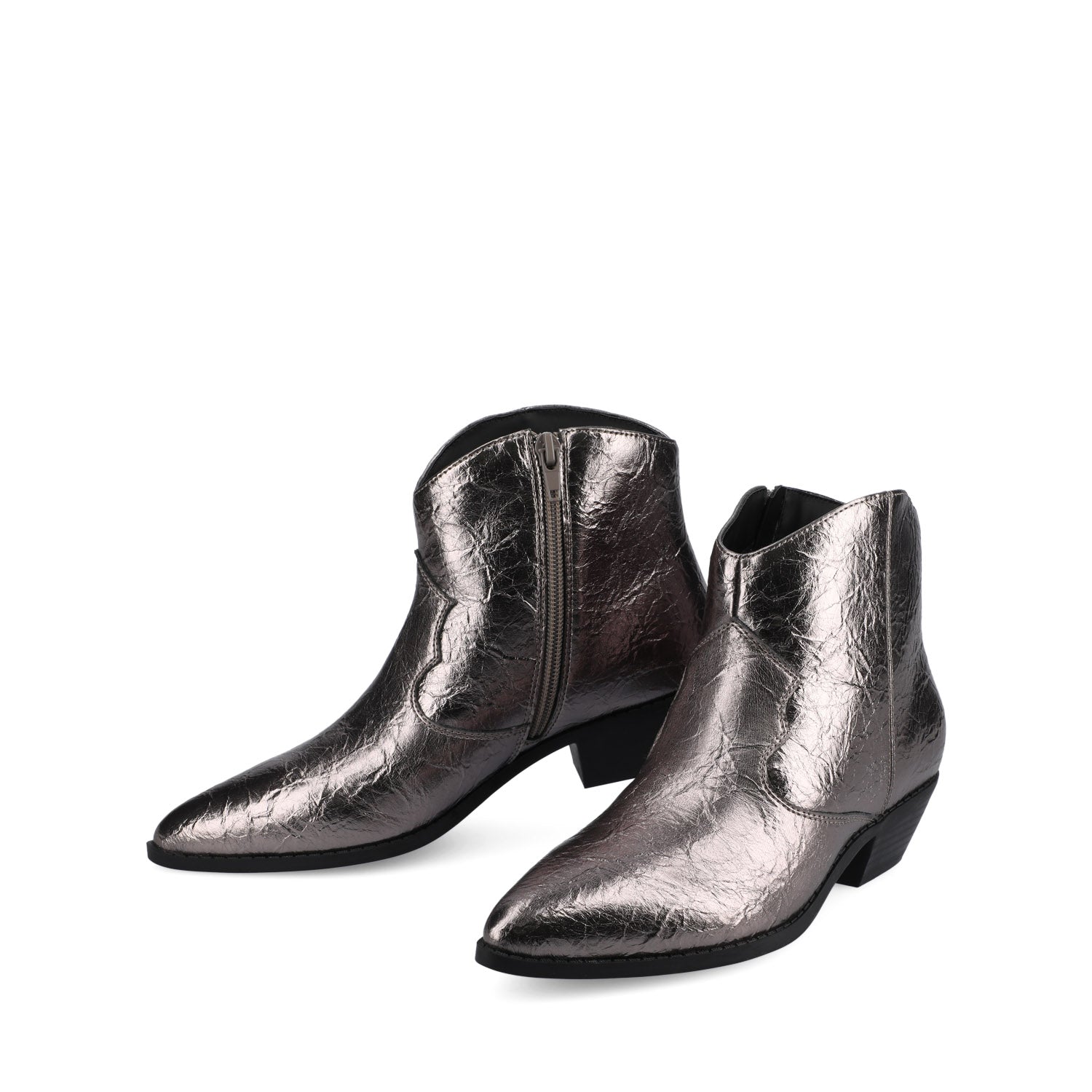 TALIAH WESTERN ANKLE BOOTIES - Pewter