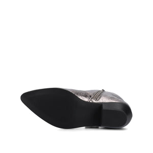 TALIAH WESTERN ANKLE BOOTIES IN WIDE - Pewter