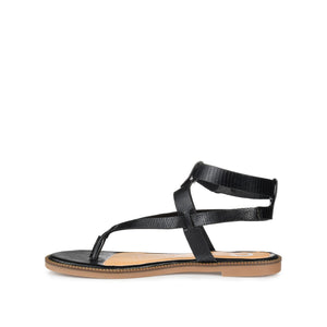 TANGIE MULTI STRAP SANDALS IN VEGAN LEATHER - Black