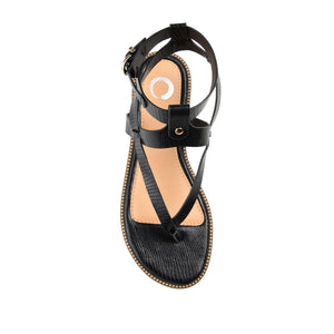 TANGIE MULTI STRAP SANDALS IN VEGAN LEATHER - Black