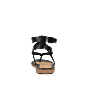 TANGIE MULTI STRAP SANDALS IN VEGAN LEATHER - Black