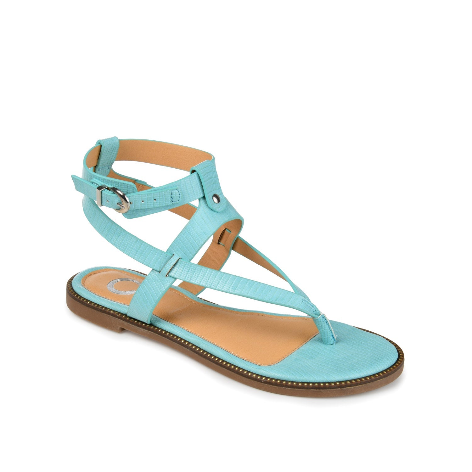 TANGIE MULTI STRAP SANDALS IN VEGAN LEATHER - Blue