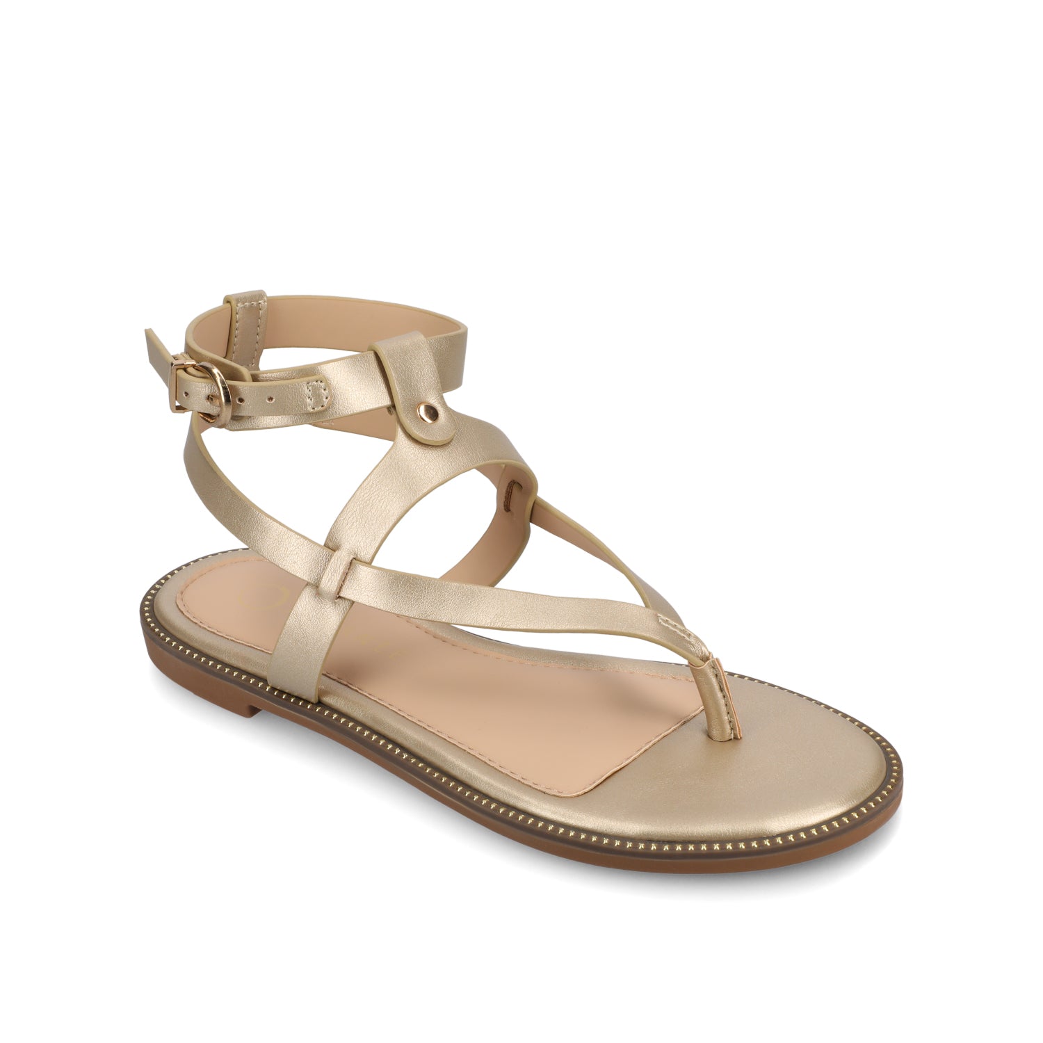 TANGIE MULTI STRAP SANDALS IN VEGAN LEATHER - Champagne