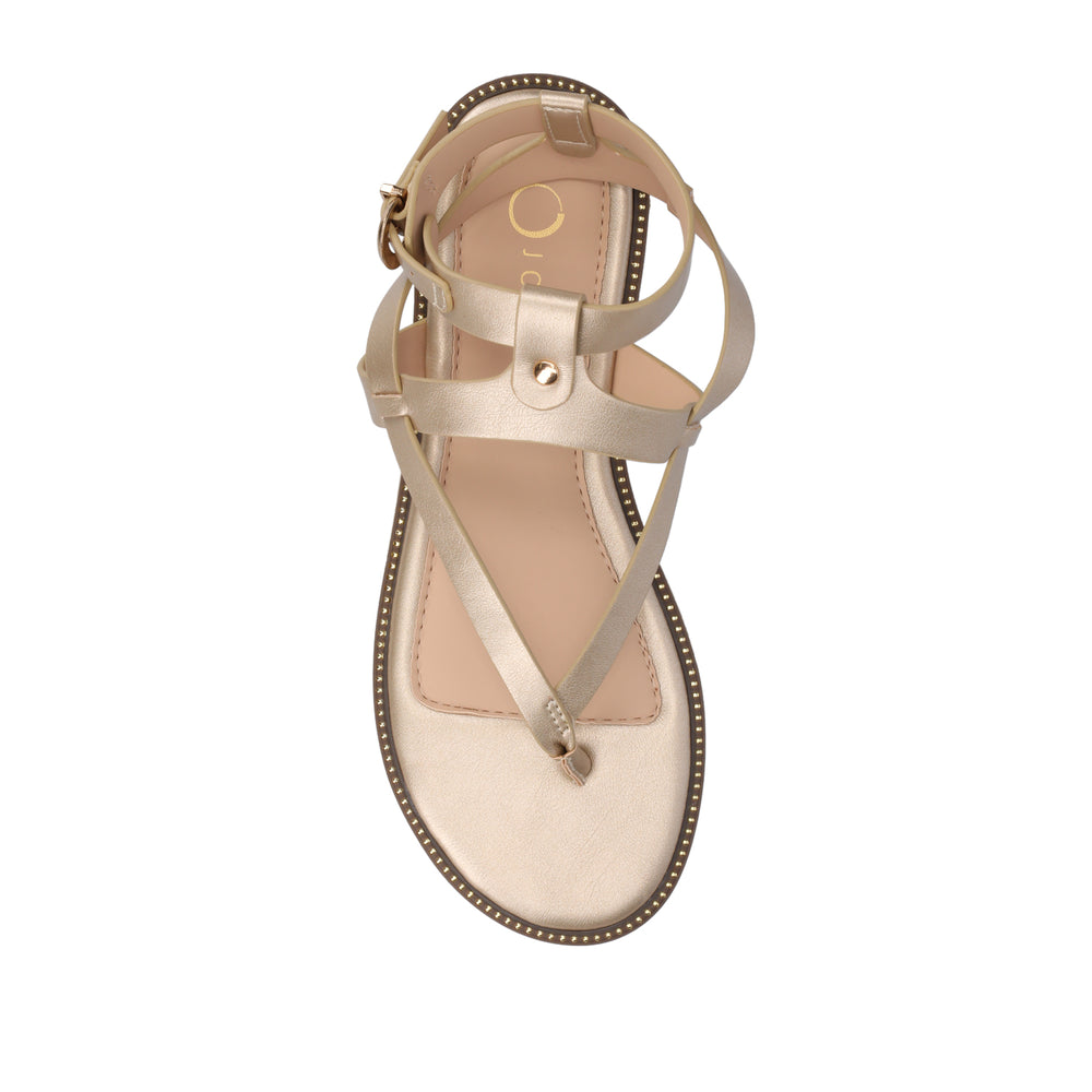 TANGIE MULTI STRAP SANDALS IN FAUX LEATHER