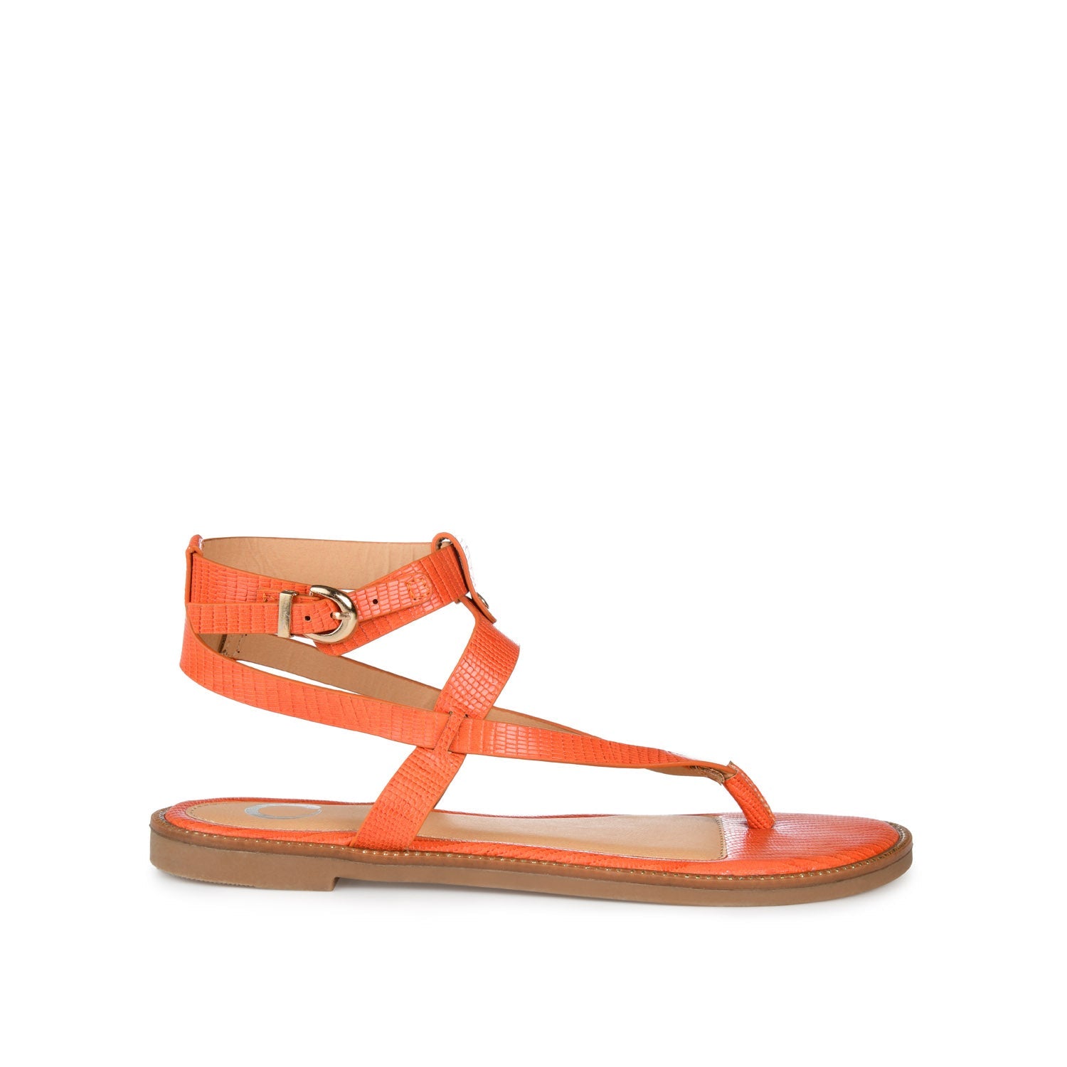 TANGIE MULTI STRAP SANDALS IN VEGAN LEATHER - Orange