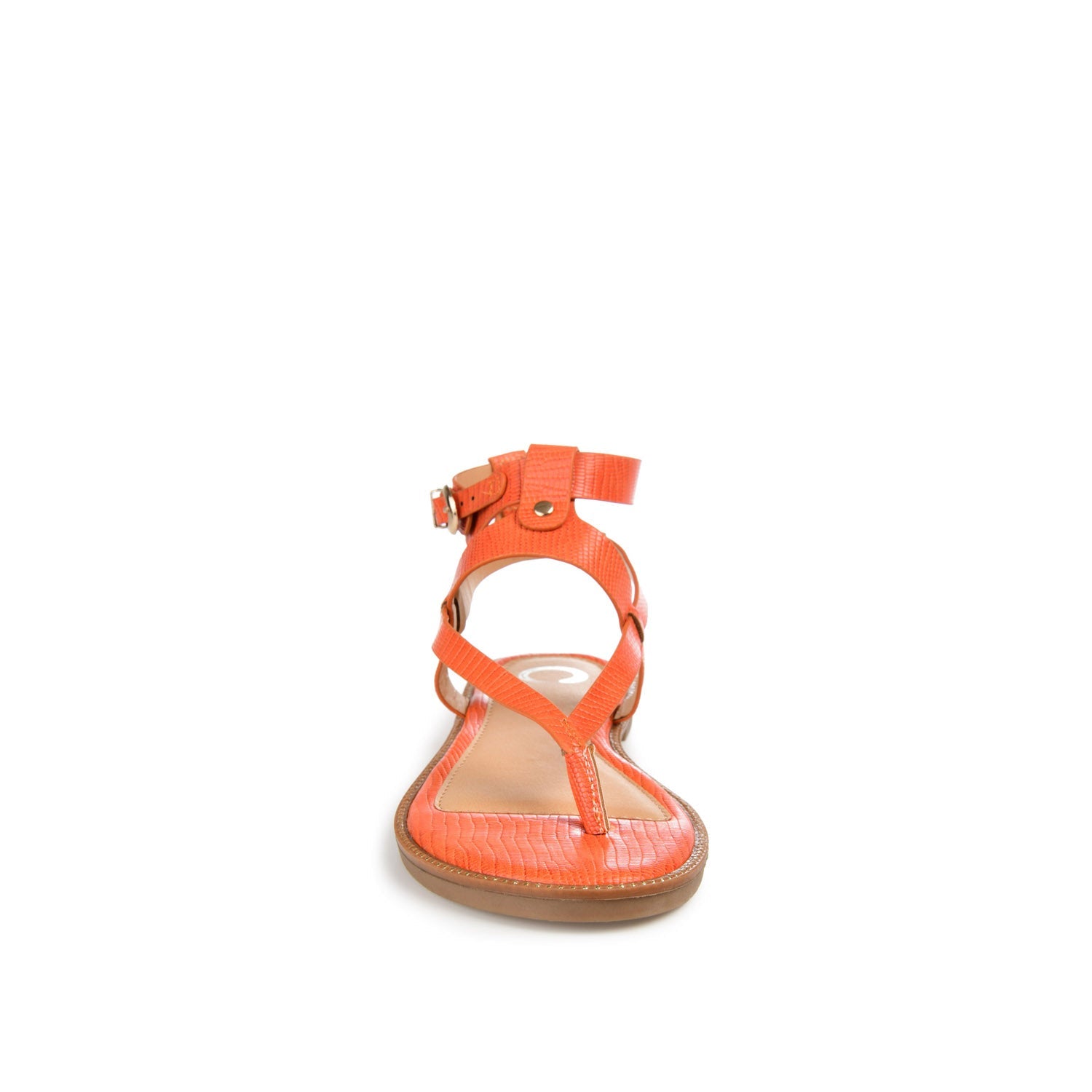 TANGIE MULTI STRAP SANDALS IN VEGAN LEATHER - Orange