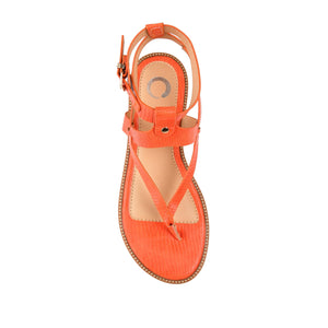 TANGIE MULTI STRAP SANDALS IN VEGAN LEATHER - Orange