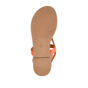 TANGIE MULTI STRAP SANDALS IN VEGAN LEATHER - Orange