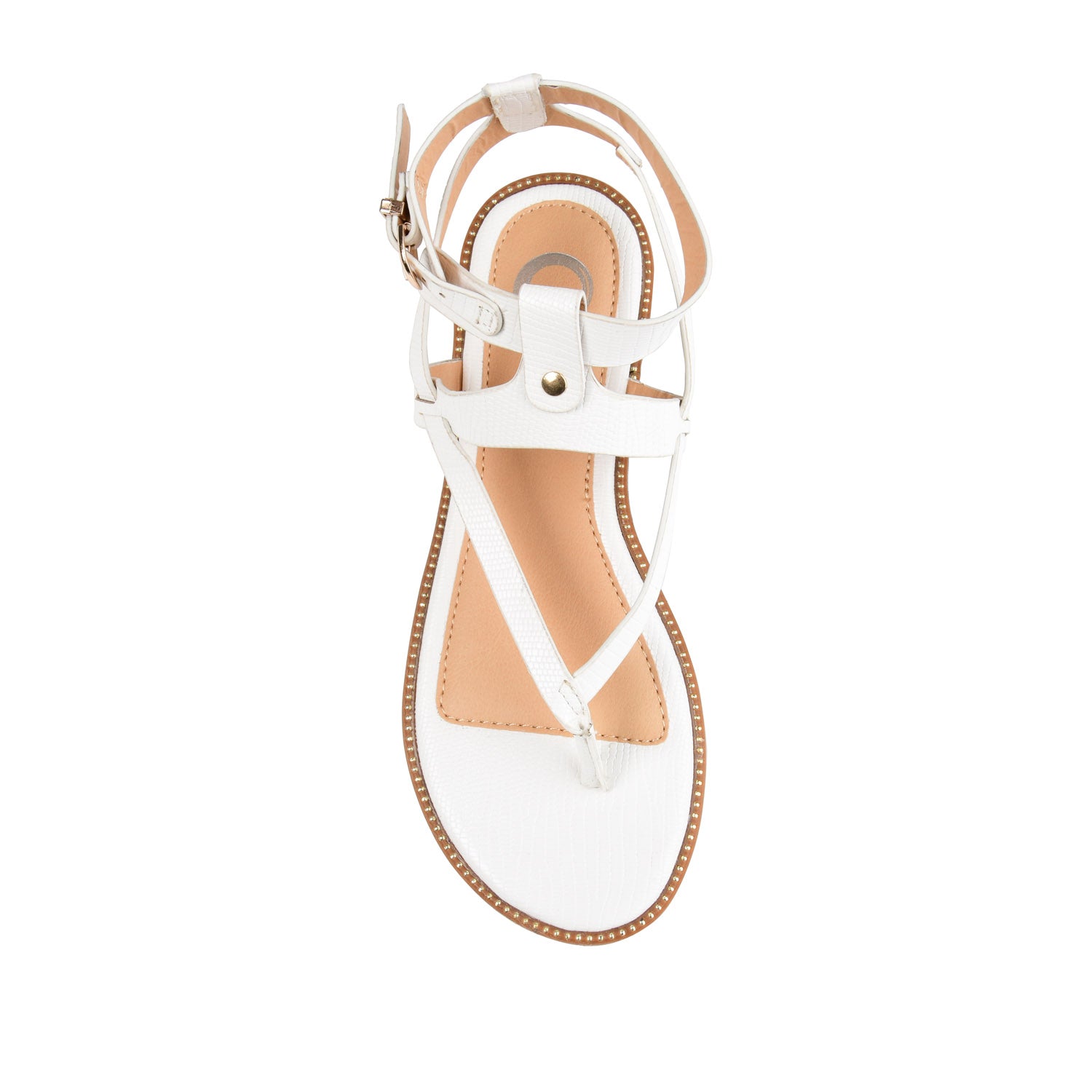 TANGIE MULTI STRAP SANDALS IN FAUX LEATHER