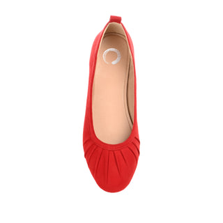 TANNYA RUCHED BALLET FLATS IN FAUX SUEDE