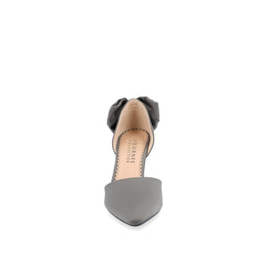 TANZI STILETTO HEELS IN SATIN - Charcoal Satin