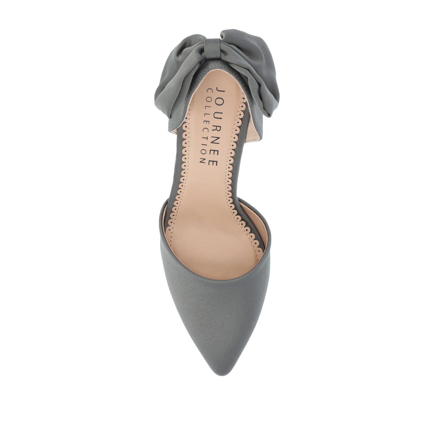 TANZI STILETTO HEELS IN SATIN - Charcoal Satin
