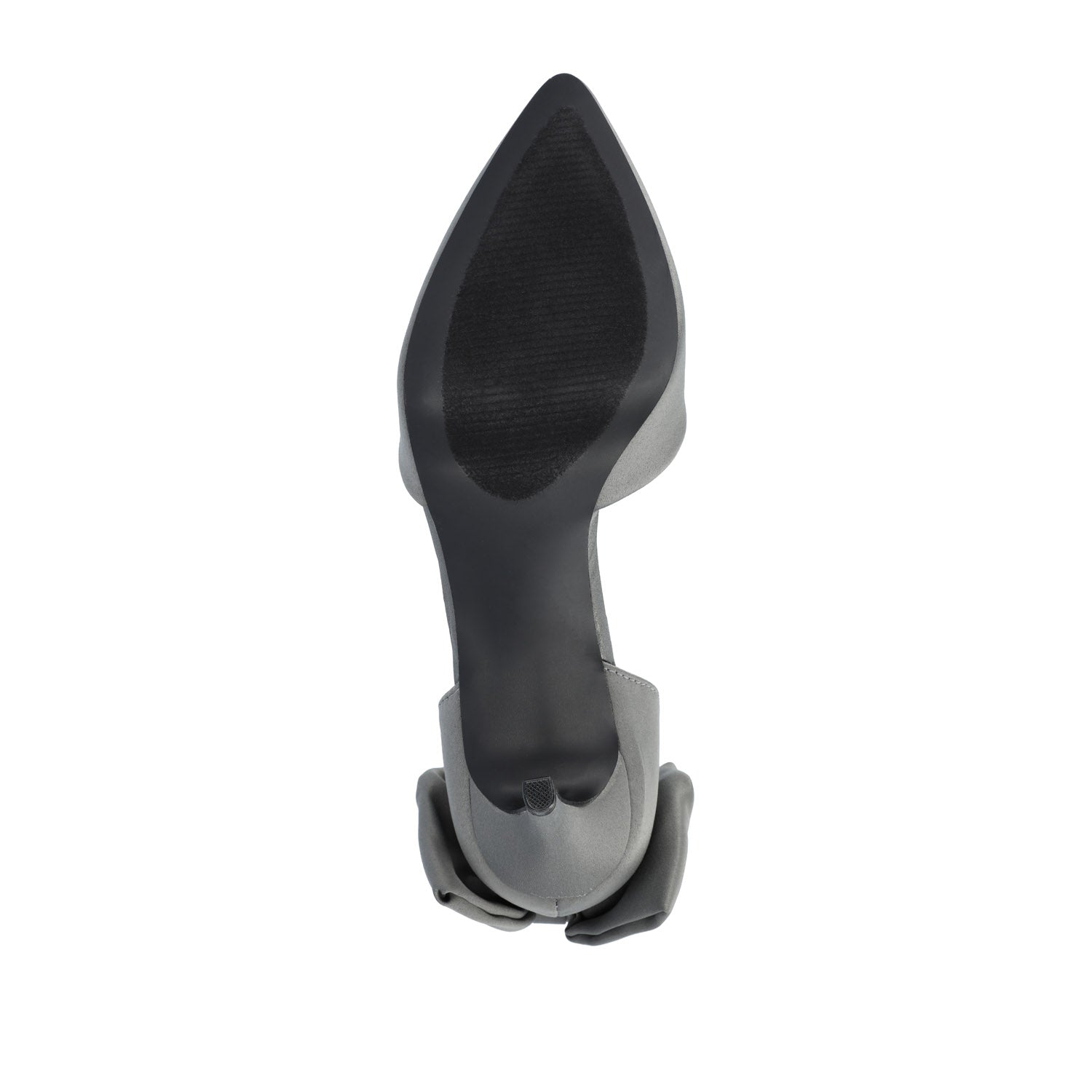 TANZI STILETTO HEELS IN SATIN - Charcoal Satin