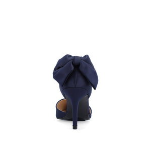 TANZI STILETTO HEELS IN SATIN - Navy Nubuck