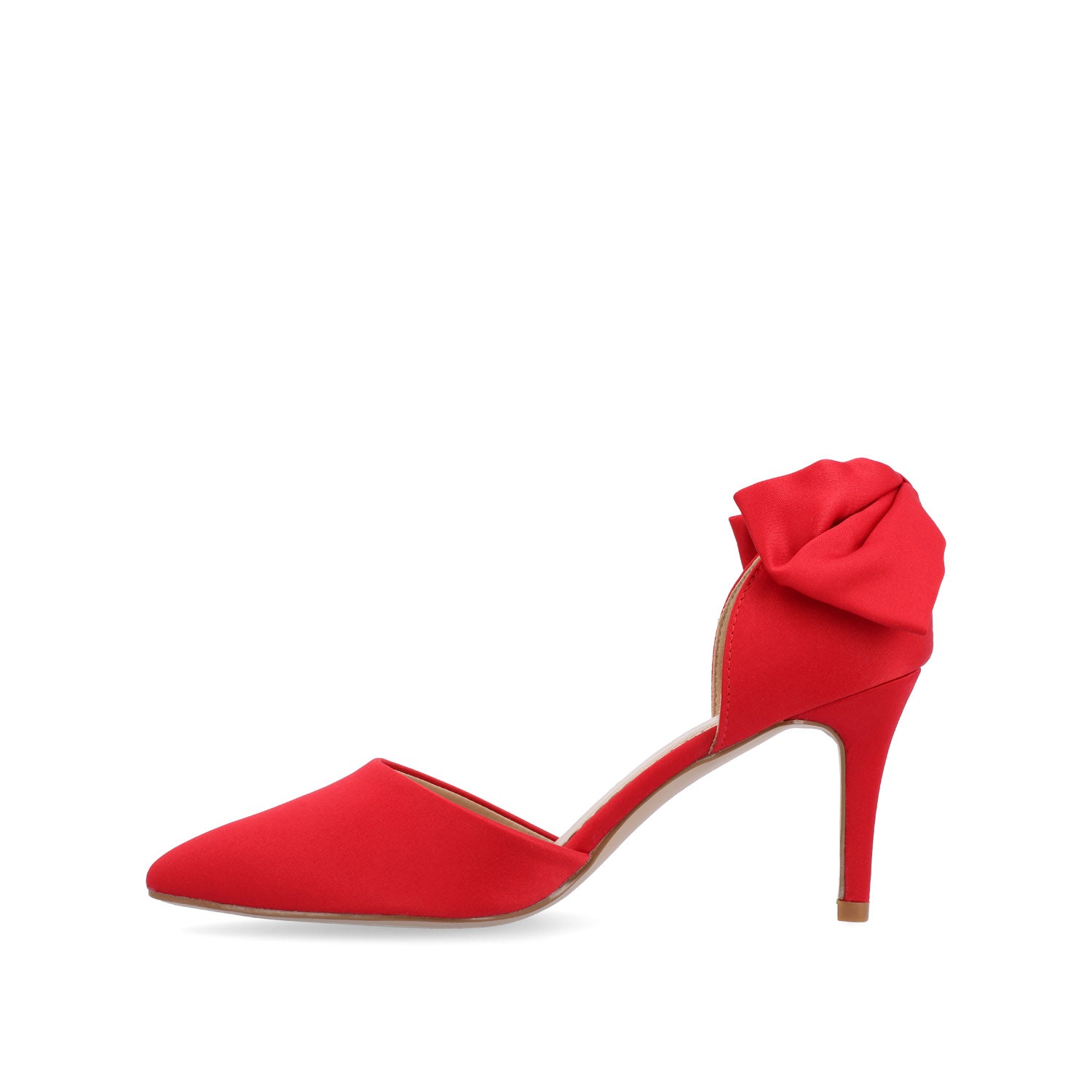TANZI STILETTO HEELS IN SATIN - Red