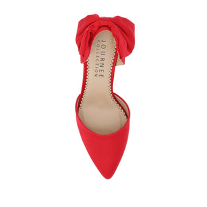 TANZI STILETTO HEELS IN SATIN - Red