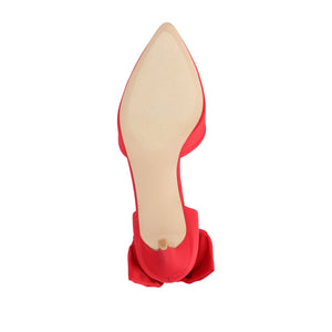 TANZI STILETTO HEELS IN SATIN - Red