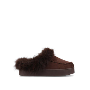 TARAN MULE SLIPPER - Chocolate