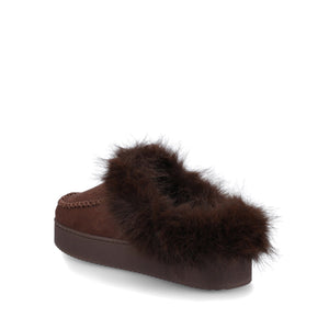 TARAN MULE SLIPPER - Chocolate