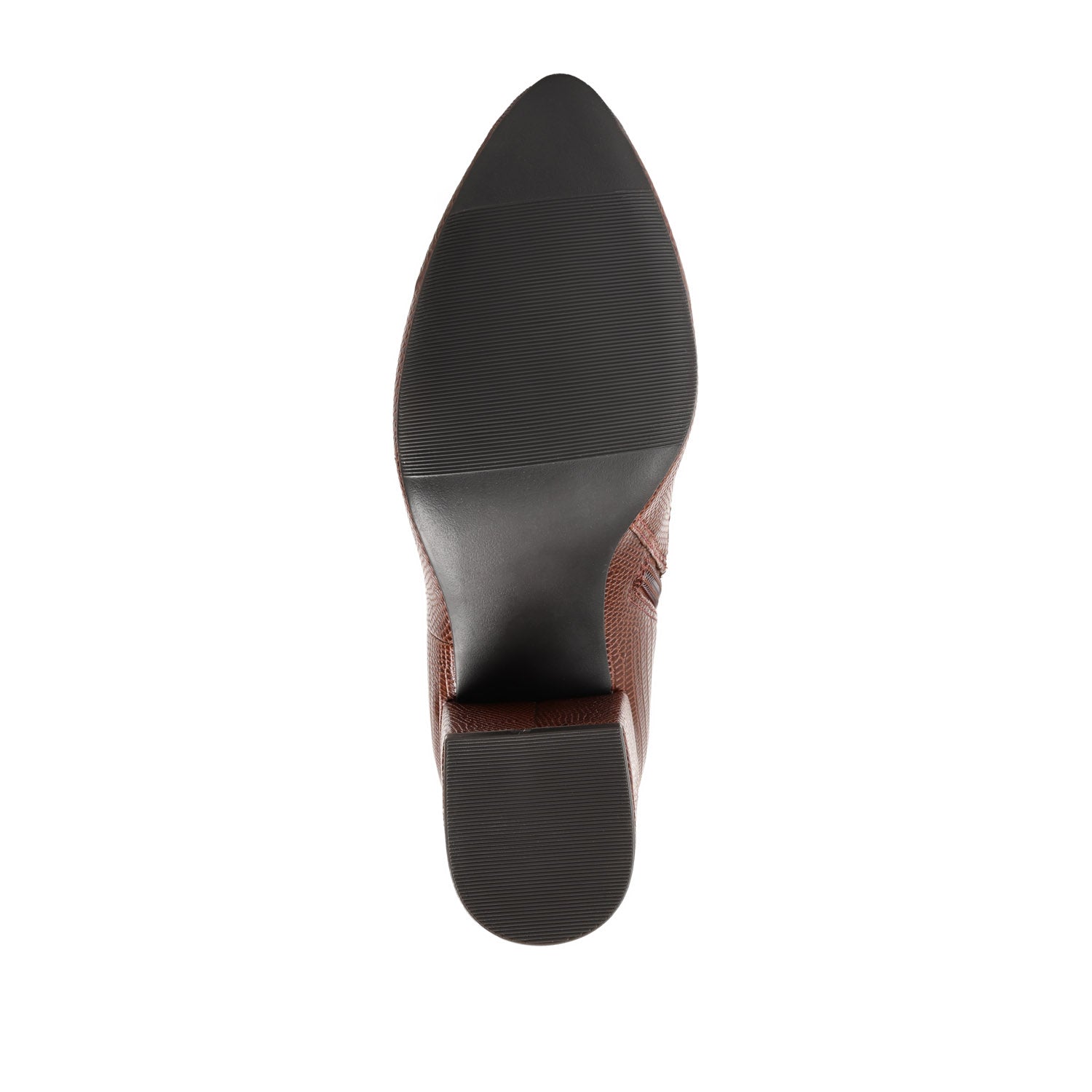 TAVIA KNEE-HIGH BOOTS IN VEGAN LEATHER - Tan Lizard