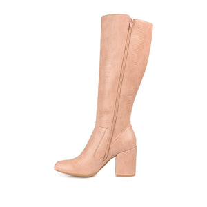 TAVIA KNEE-HIGH BOOTS IN WIDE CALF - Blush Lizard