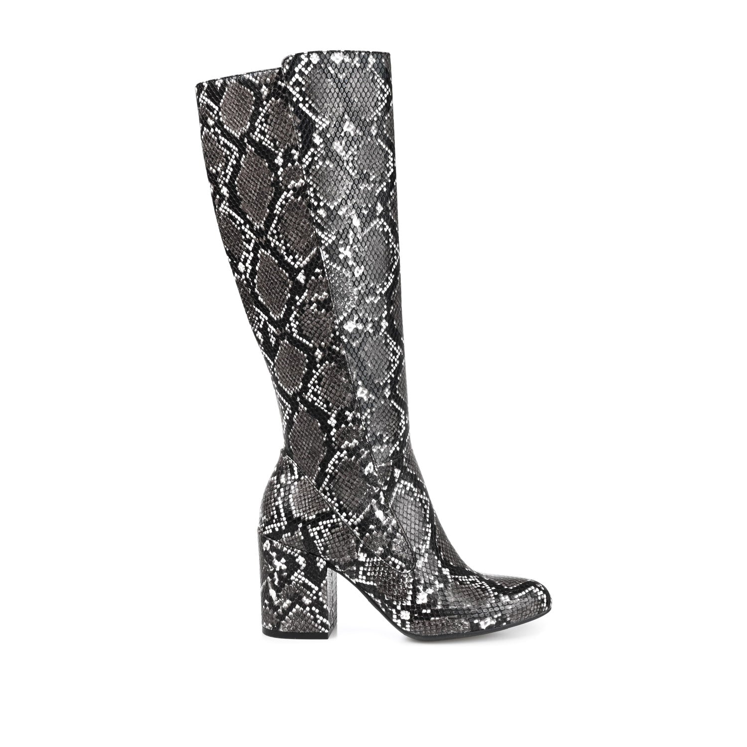 TAVIA KNEE-HIGH BOOTS IN WIDE CALF - Grey Snake