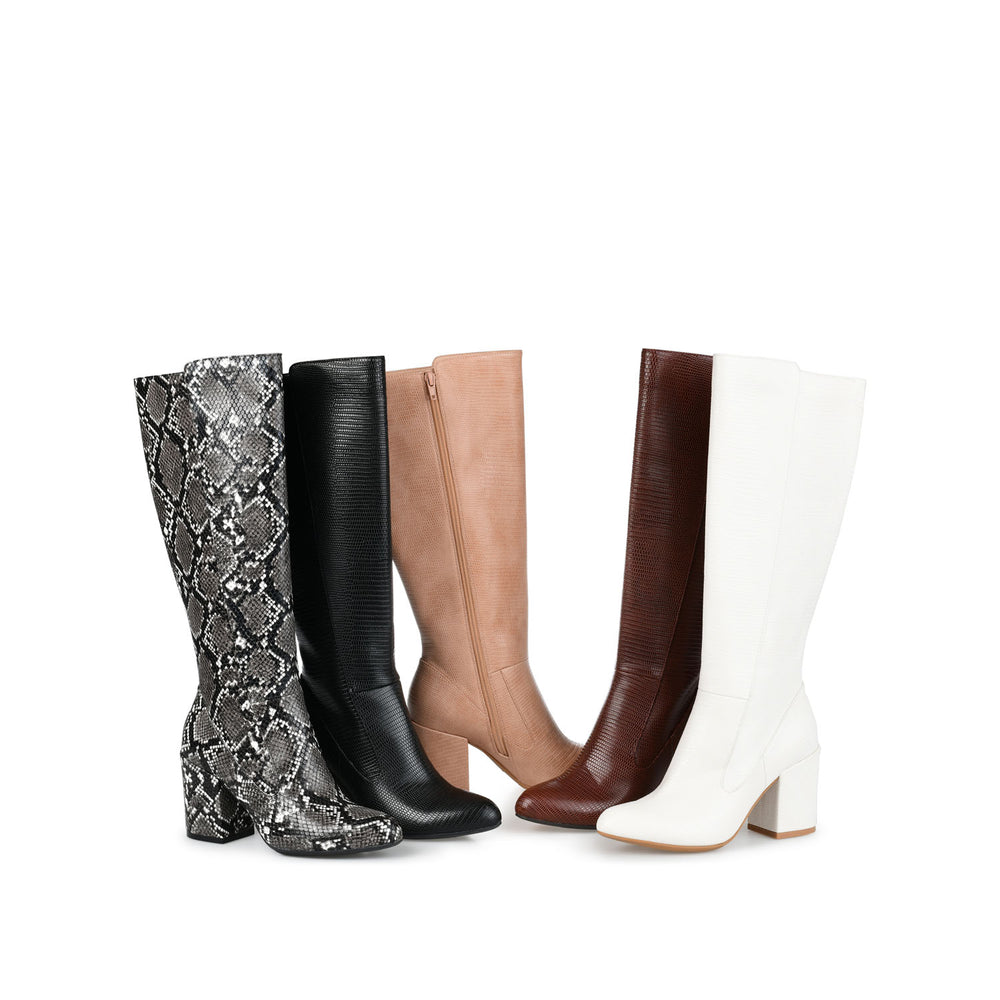 TAVIA KNEE-HIGH BOOTS IN FAUX LEATHER