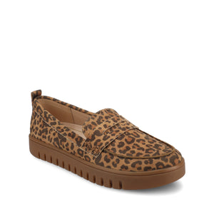 TAYLA PENNY LOAFER - Leopard Camel