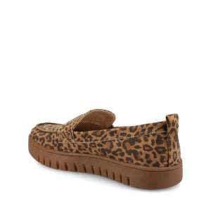 TAYLA PENNY LOAFER - Leopard Camel
