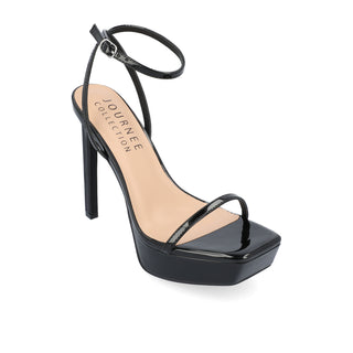 TELILAH STRAPPY STILETTO HEELS IN PATENT