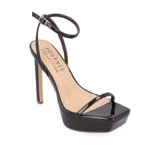 TELILAH STRAPPY STILETTO HEELS IN PATENT