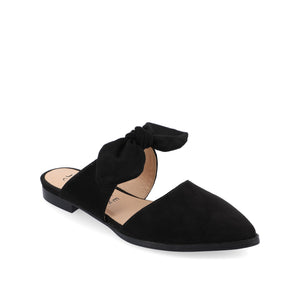 TELULAH MULE FLATS IN FAUX SUEDE - Black