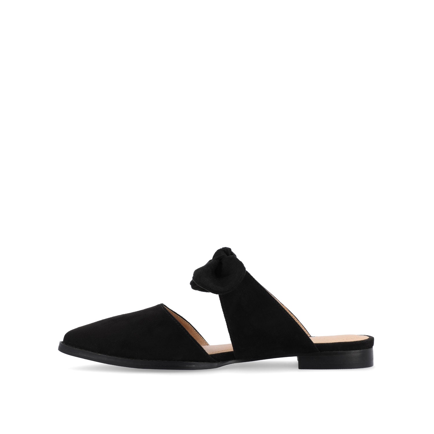 TELULAH MULE FLATS IN FAUX SUEDE - Black