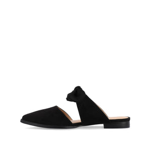 TELULAH MULE FLATS IN FAUX SUEDE - Black